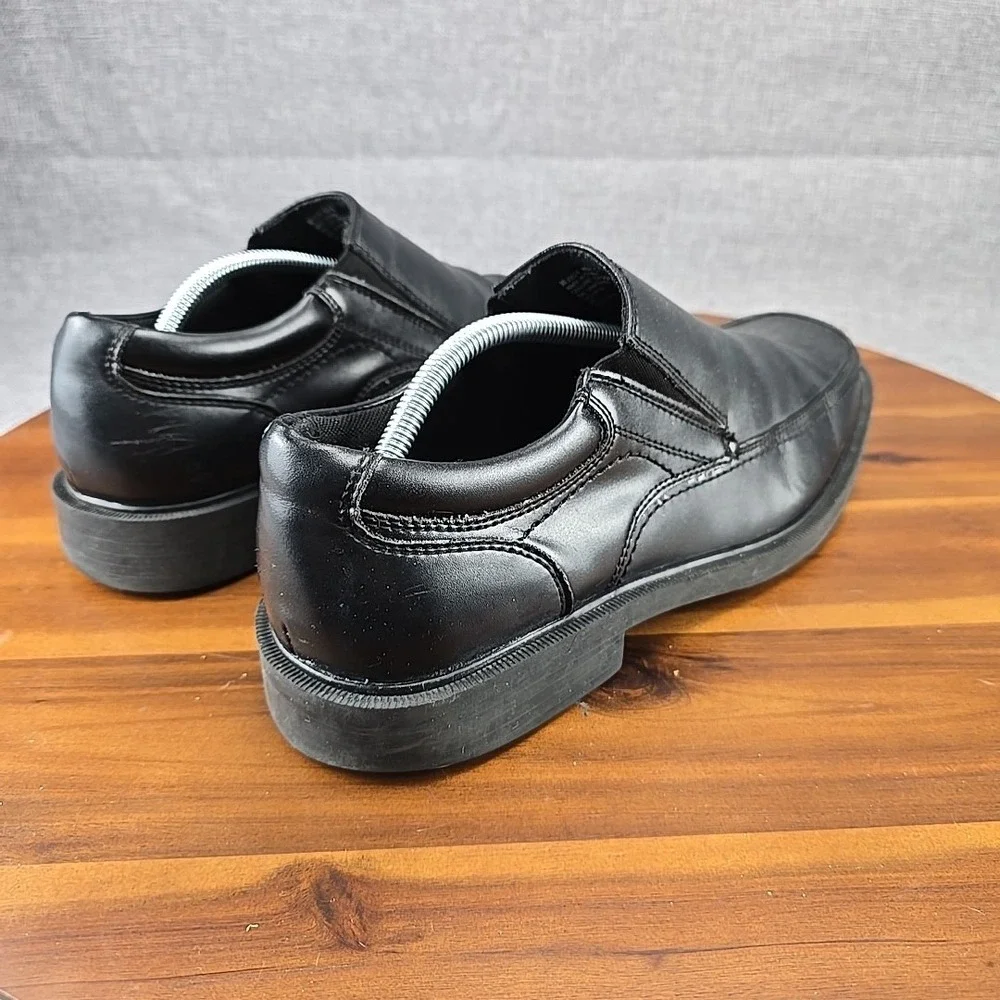 Dockers Mens Black Slip On Loafers Square Toe Bicycle Stitch Dress Shoes Sz 10.5